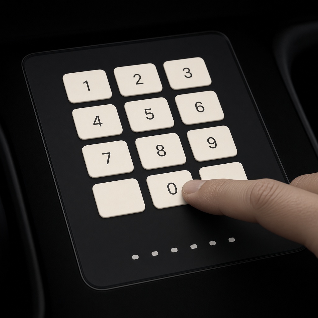 スマホの接続コードを車の画面に入力します